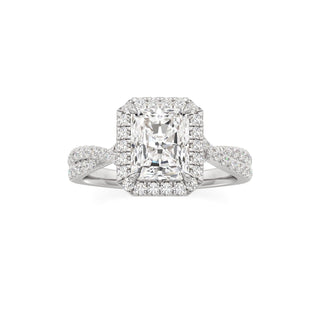 Alissa Radiant Halo with Twisted Diamond Band