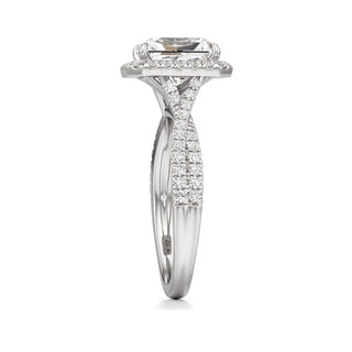Alissa Radiant Halo with Twisted Diamond Band
