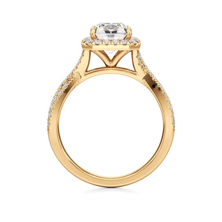 Alissa Radiant Halo with Twisted Diamond Band