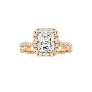 Alissa Radiant Halo with Twisted Diamond Band