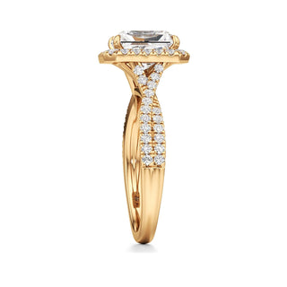 Alissa Radiant Halo with Twisted Diamond Band