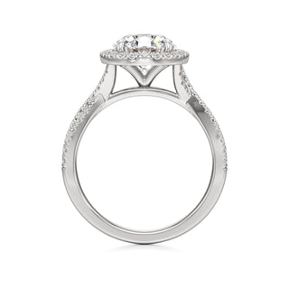 Alissa Radiant Halo with Twisted Diamond Band