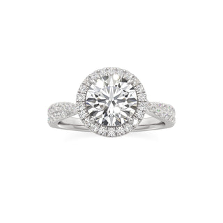 Alissa Radiant Halo with Twisted Diamond Band