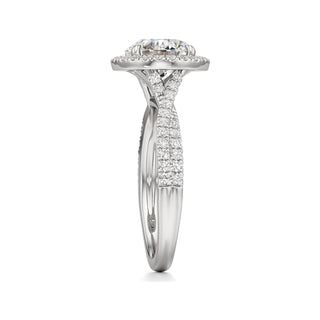 Alissa Radiant Halo with Twisted Diamond Band
