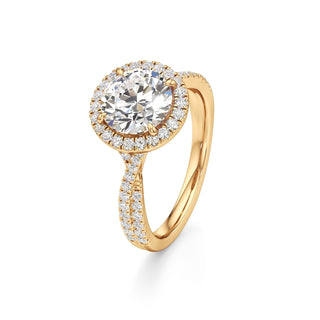 Alissa Radiant Halo with Twisted Diamond Band
