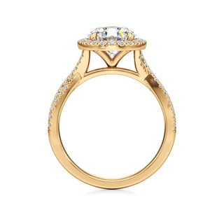 Alissa Radiant Halo with Twisted Diamond Band