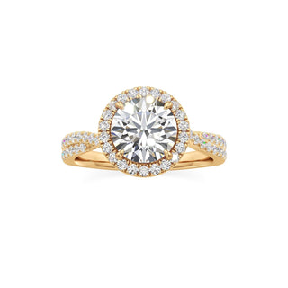 Alissa Radiant Halo with Twisted Diamond Band