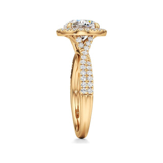 Alissa Radiant Halo with Twisted Diamond Band