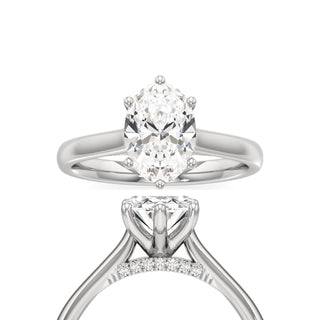 Althea Oval Six Prong Cathedral