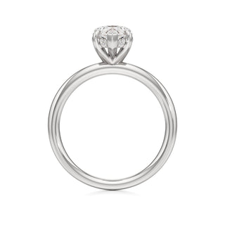Amara Oval Hidden Halo Solitaire