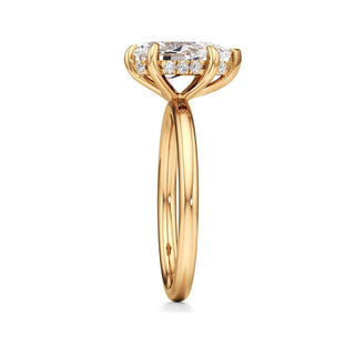 Amara Oval Hidden Halo Solitaire