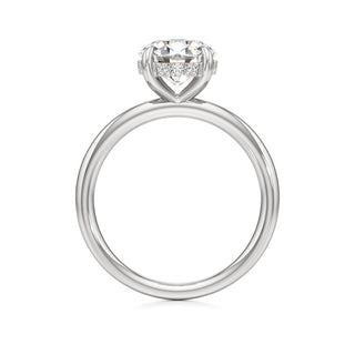 Amara Oval Hidden Halo Solitaire