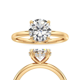 Amara Round Hidden Halo Solitaire