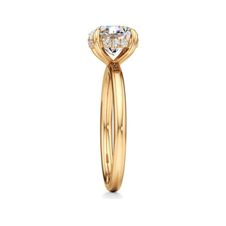 Amara Oval Hidden Halo Solitaire