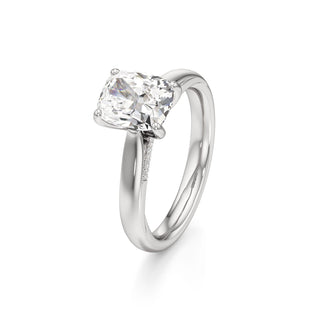 Amaris Elongated Cushion Cathedral with Hidden Side Diamonds