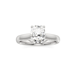 Amaris Elongated Cushion Cathedral with Hidden Side Diamonds