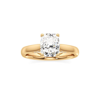 Amaris Elongated Cushion Cathedral with Hidden Side Diamonds