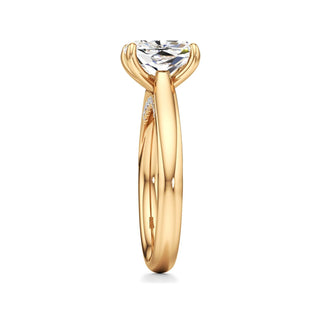 Amaris Elongated Cushion Cathedral with Hidden Side Diamonds