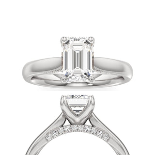 Amaris Emerald Cathedral with Hidden Side Diamonds