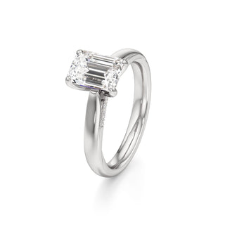 Amaris Elongated Cushion Cathedral with Hidden Side Diamonds
