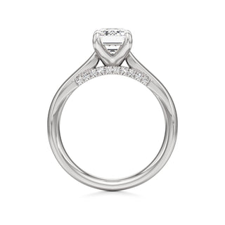 Amaris Elongated Cushion Cathedral with Hidden Side Diamonds