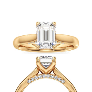 Amaris Emerald Cathedral with Hidden Side Diamonds