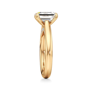 Amaris Elongated Cushion Cathedral with Hidden Side Diamonds