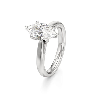 Amaris Elongated Cushion Cathedral with Hidden Side Diamonds