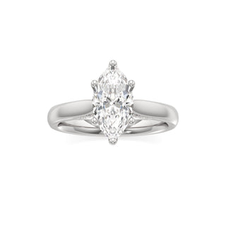 Amaris Elongated Cushion Cathedral with Hidden Side Diamonds