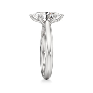 Amaris Elongated Cushion Cathedral with Hidden Side Diamonds