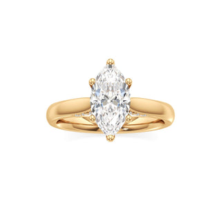 Amaris Elongated Cushion Cathedral with Hidden Side Diamonds