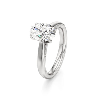 Amaris Elongated Cushion Cathedral with Hidden Side Diamonds