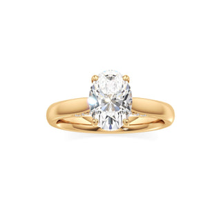Amaris Elongated Cushion Cathedral with Hidden Side Diamonds