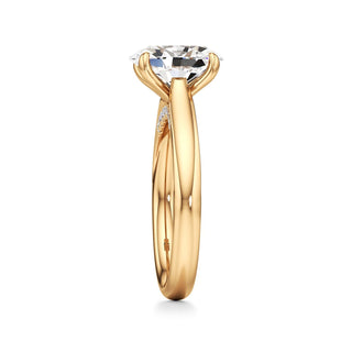 Amaris Elongated Cushion Cathedral with Hidden Side Diamonds