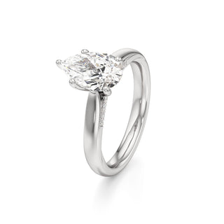 Amaris Elongated Cushion Cathedral with Hidden Side Diamonds