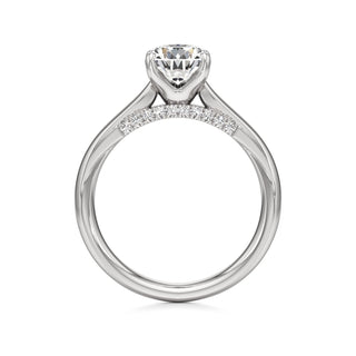Amaris Elongated Cushion Cathedral with Hidden Side Diamonds