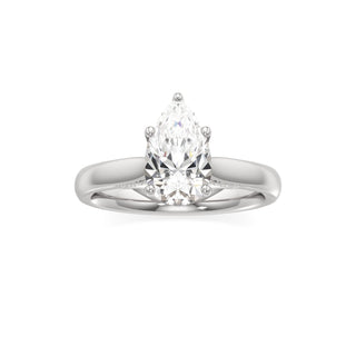 Amaris Elongated Cushion Cathedral with Hidden Side Diamonds