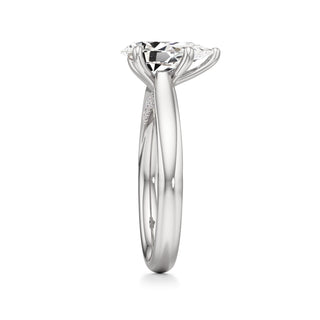 Amaris Elongated Cushion Cathedral with Hidden Side Diamonds