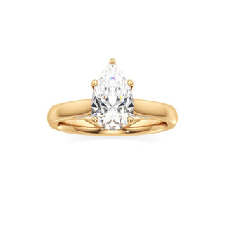 Amaris Elongated Cushion Cathedral with Hidden Side Diamonds