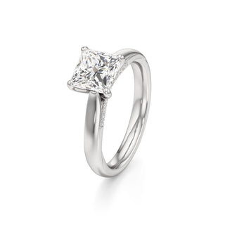 Amaris Elongated Cushion Cathedral with Hidden Side Diamonds