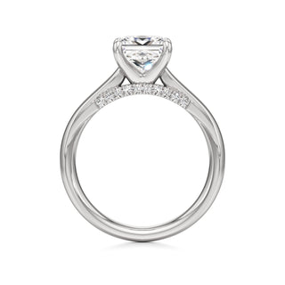 Amaris Elongated Cushion Cathedral with Hidden Side Diamonds