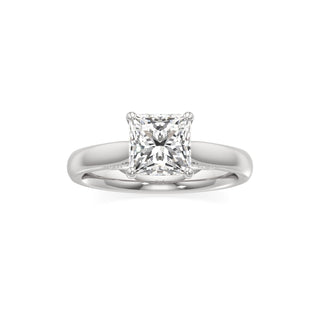 Amaris Elongated Cushion Cathedral with Hidden Side Diamonds