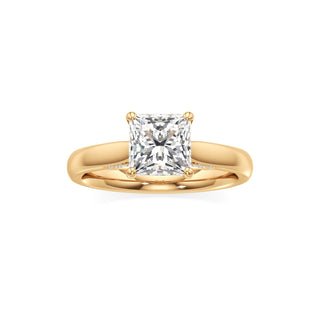 Amaris Elongated Cushion Cathedral with Hidden Side Diamonds