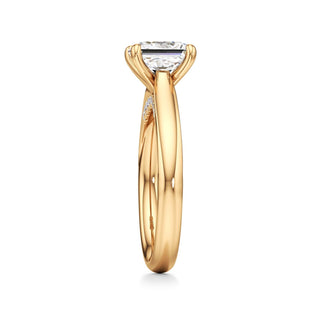 Amaris Elongated Cushion Cathedral with Hidden Side Diamonds