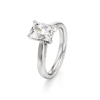 Amaris Elongated Cushion Cathedral with Hidden Side Diamonds