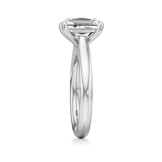 Amaris Elongated Cushion Cathedral with Hidden Side Diamonds