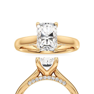 Amaris Radiant Cathedral with Hidden Side Diamonds