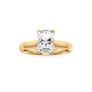 Amaris Elongated Cushion Cathedral with Hidden Side Diamonds