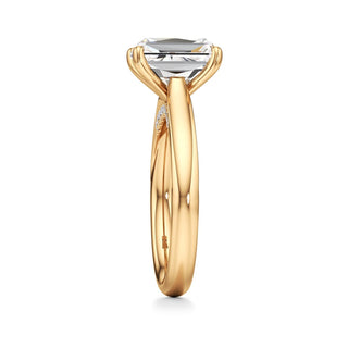 Amaris Elongated Cushion Cathedral with Hidden Side Diamonds