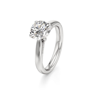 Amaris Elongated Cushion Cathedral with Hidden Side Diamonds